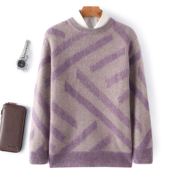 men's sweaters 100% pure wool cashmere sweater round neck pullover autumn and winter retro jacquard casual loose fashion 220923, White;black
men's sweaters 100% pure wool cashmere sweater round neck pullover autumn and winter retro jacquard casual loose fashion 220923, White;black
