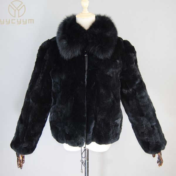 women s fur faux style women winter warm soft quality real rex rabbit coat short jackets with collar overcoat 220926, Black
women s fur faux style women winter warm soft quality real rex rabbit coat short jackets with collar overcoat 220926, Black