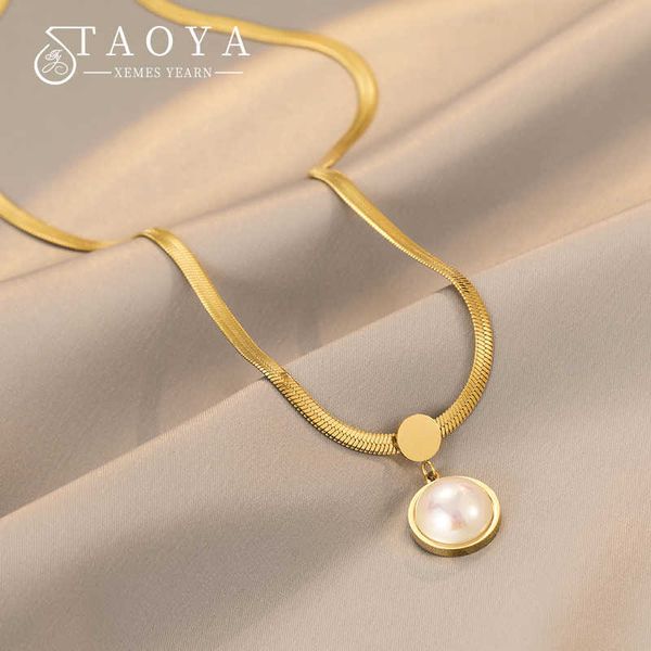 2022 new stainless steel pearl pendant short necklace for womans gift korean non fading jewelry party girl's choker accessories, Silver
2022 new stainless steel pearl pendant short necklace for womans gift korean non fading jewelry party girl's choker accessories, Silver