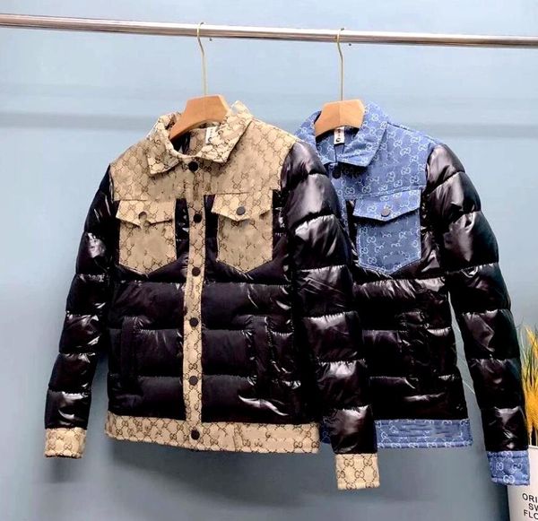 men's jacket winter 2023 coat cotton windbreaker duck down splicing denim letter printing thick warm parka puffer jackets casual fashio, Black;brown
men's jacket winter 2023 coat cotton windbreaker duck down splicing denim letter printing thick warm parka puffer jackets casual fashio, Black;brown