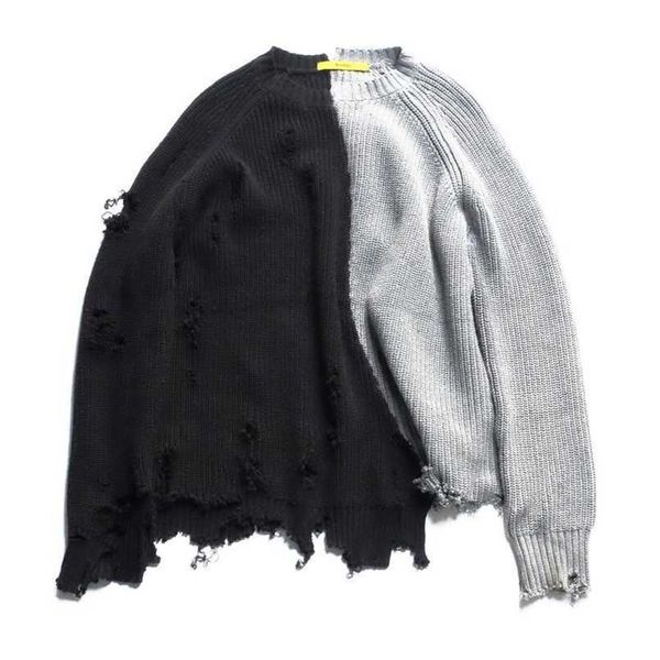 men's sweaters autumn winter men ripped hole patchwork oversized knitted sweater irregular design hip hop punk knitwear women vintage p, White;black
men's sweaters autumn winter men ripped hole patchwork oversized knitted sweater irregular design hip hop punk knitwear women vintage p, White;black
