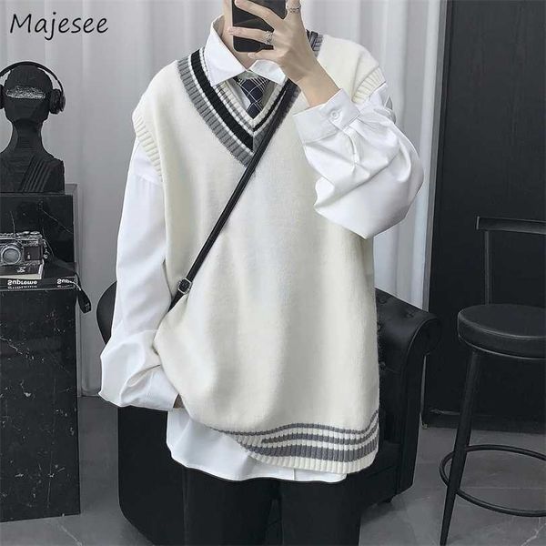 mens sweaters oversize sweater vests men patchwork preppy style couple soft knitwear leisure hipster homme sleeveless jumpers allmatch 22092, White;black
mens sweaters oversize sweater vests men patchwork preppy style couple soft knitwear leisure hipster homme sleeveless jumpers allmatch 22092, White;black