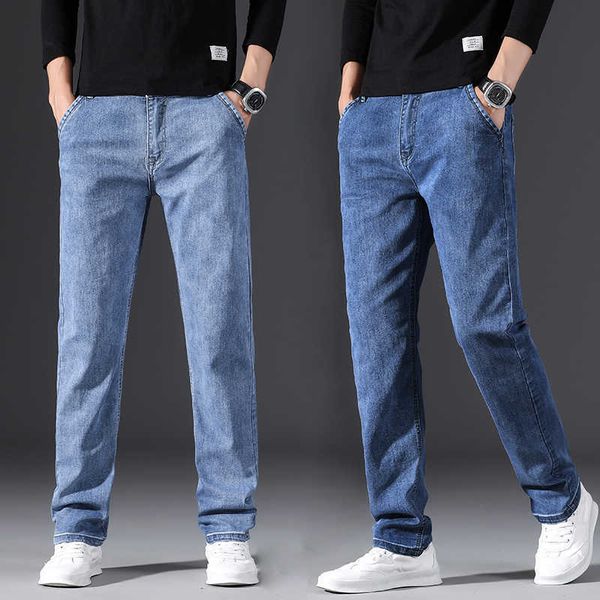 men's jeans straight loose stretch mens autumn classic blue cotton comfort casual denim trousers male brand clothing 220923
men's jeans straight loose stretch mens autumn classic blue cotton comfort casual denim trousers male brand clothing 220923