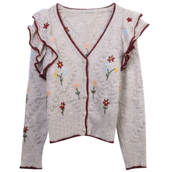 909 2022 runway autumn women's sweaters brand same style v neck long sleeve cardigan women's mingmei, White;black
909 2022 runway autumn women's sweaters brand same style v neck long sleeve cardigan women's mingmei, White;black