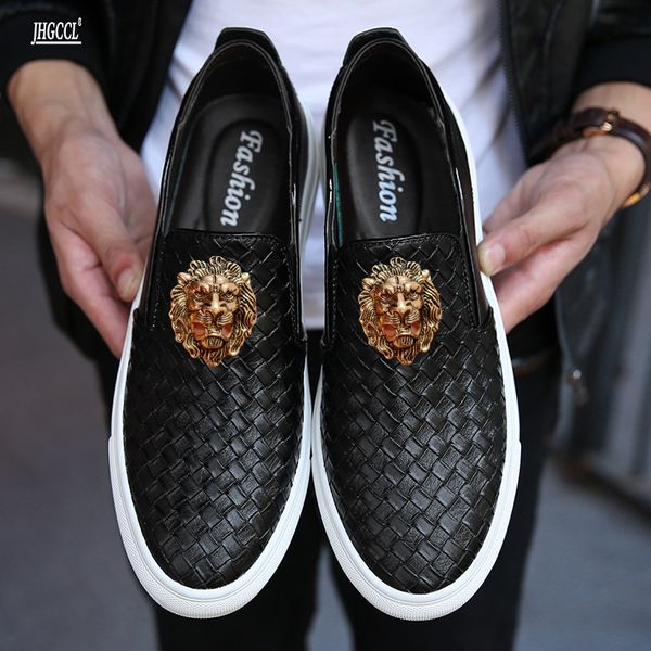 new leather handmade men's shoes woven and embossed love white breathable casual shoes for anti-slip moisture a15, Black
new leather handmade men's shoes woven and embossed love white breathable casual shoes for anti-slip moisture a15, Black