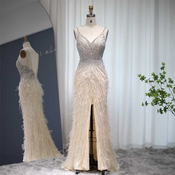 party dresses luxury beaded mermaid feathers prom dresses spaghetti straps backless rose pink evening dress arabic formal party gown 220923, White;black
party dresses luxury beaded mermaid feathers prom dresses spaghetti straps backless rose pink evening dress arabic formal party gown 220923, White;black