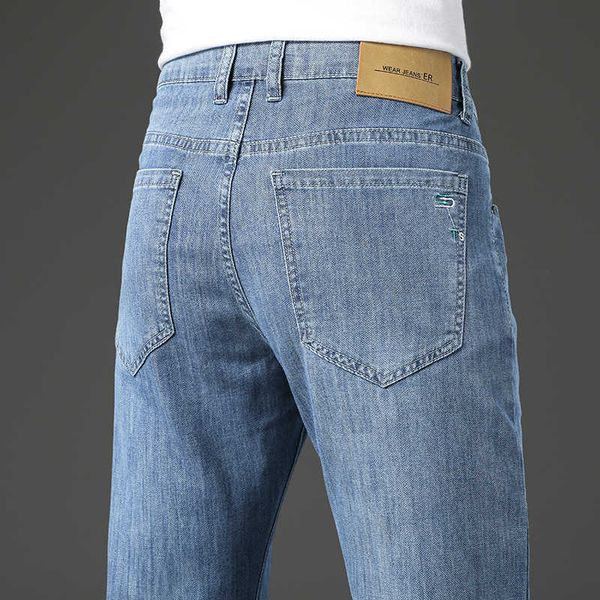 men's jeans casual blue straight stretch slim cotton comfortable mid waist male classic business denim trousers 220923
men's jeans casual blue straight stretch slim cotton comfortable mid waist male classic business denim trousers 220923