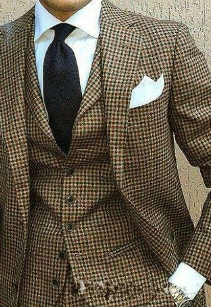 winter fashion houndstooth menschliches muster tweed groom tuxedos notch lapel men wedding tuxedos men dinner party suit, Black;gray
winter fashion houndstooth menschliches muster tweed groom tuxedos notch lapel men wedding tuxedos men dinner party suit, Black;gray