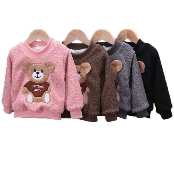 pullover toddler boys girls brand sweatshirts winter warm coat tshirt baby lamb wool thicken outfit kids cartoon bear clothes 220924, Blue
pullover toddler boys girls brand sweatshirts winter warm coat tshirt baby lamb wool thicken outfit kids cartoon bear clothes 220924, Blue