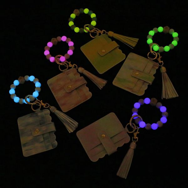 creative luminous fluorescent wrist key ring wholesale pu leather tassel personalized card holder keychain, Silver
creative luminous fluorescent wrist key ring wholesale pu leather tassel personalized card holder keychain, Silver