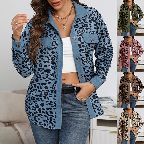 autumn women jacket button down temperament long sleeves single breasted leopard print jackets coats streetwear, Black;brown
autumn women jacket button down temperament long sleeves single breasted leopard print jackets coats streetwear, Black;brown