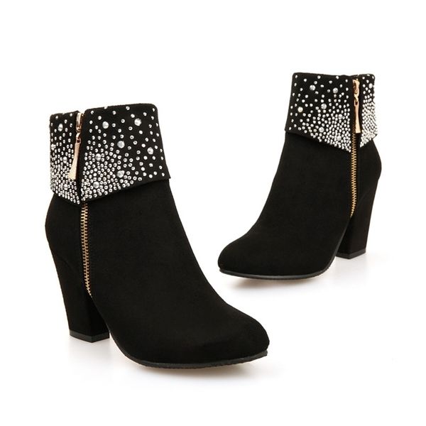 boots ankle for women red crystal high heel winter shoes zipper size 34 43 220924, Black
boots ankle for women red crystal high heel winter shoes zipper size 34 43 220924, Black
