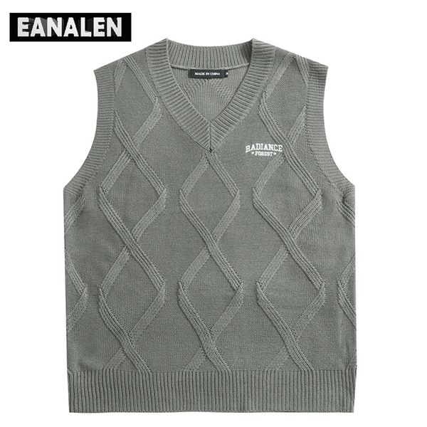men's sweaters harajuku retro plaid jumper knit sweater vest men's winter korean pullover sleeveless thick sweater grandpa ugly sw, White;black
men's sweaters harajuku retro plaid jumper knit sweater vest men's winter korean pullover sleeveless thick sweater grandpa ugly sw, White;black