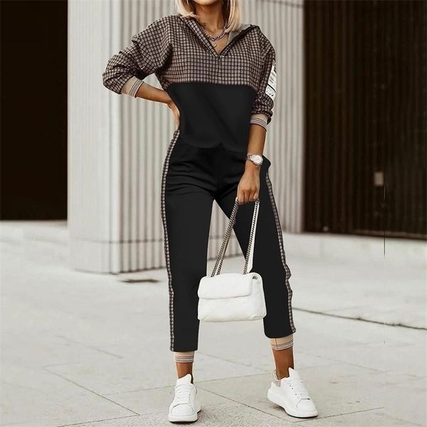 women's two piece pants women tracksuit 2 set casual long sleeve patchwork print hooded pullover pencil suit office lady outfits street, White
women's two piece pants women tracksuit 2 set casual long sleeve patchwork print hooded pullover pencil suit office lady outfits street, White