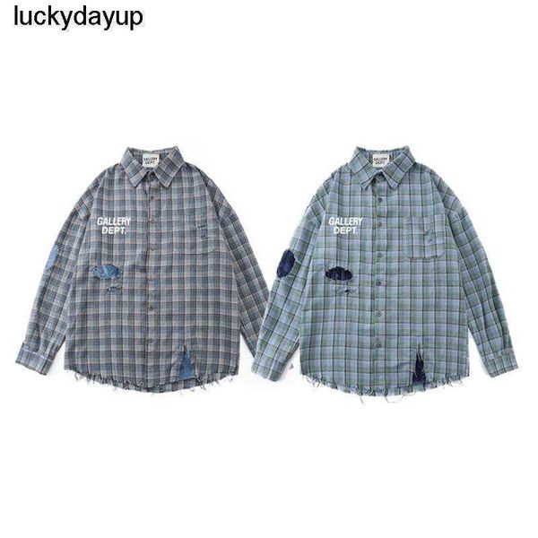 men's designer casual shirts fall new gary dept plaid shirt men's women's loose coat, White;black
men's designer casual shirts fall new gary dept plaid shirt men's women's loose coat, White;black