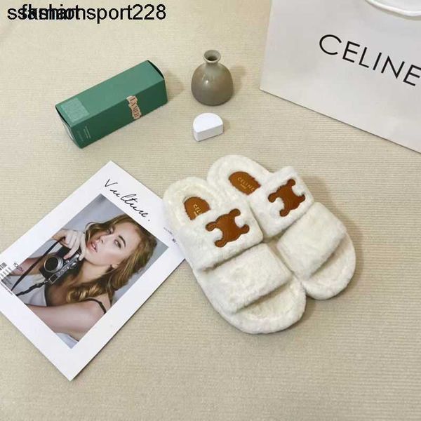 slippers designer famous brand wool shoes women new lamb wool one piece thick sole slide wear versatile slippers mesh red arc de triomphe, Black
slippers designer famous brand wool shoes women new lamb wool one piece thick sole slide wear versatile slippers mesh red arc de triomphe, Black