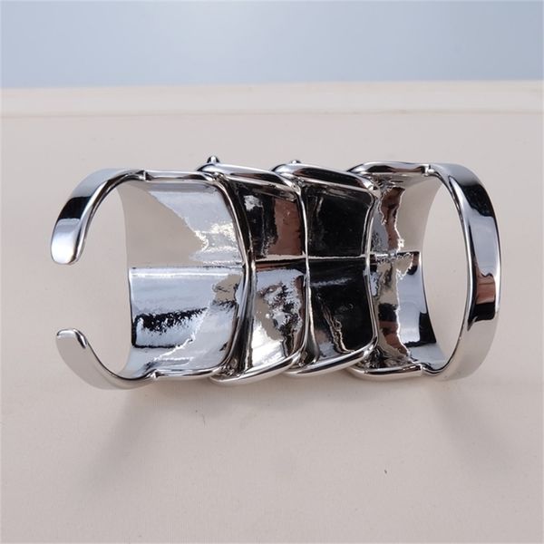 cluster rings european and american fashion silver foursection ring 220922, Golden;silver
cluster rings european and american fashion silver foursection ring 220922, Golden;silver