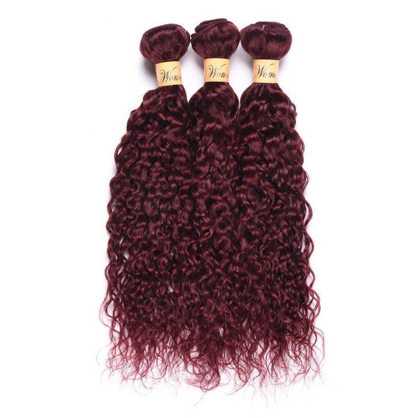 hair bulks wome pre colored brazilian weave bundles water wave 99j burgundy 220924, Black
hair bulks wome pre colored brazilian weave bundles water wave 99j burgundy 220924, Black