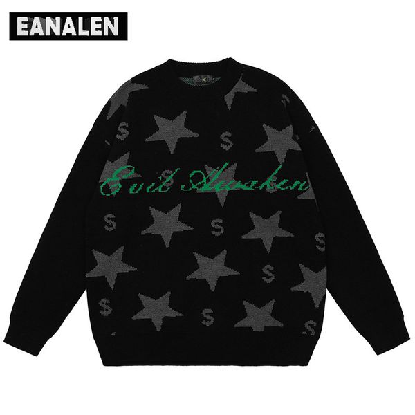 men's sweaters harajuku retro alphabet star jumper knit sweater men's winter korean oversized pullover thick sweater grandpa ugly, White;black
men's sweaters harajuku retro alphabet star jumper knit sweater men's winter korean oversized pullover thick sweater grandpa ugly, White;black