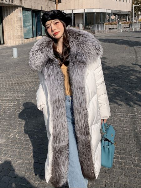 women s fur faux oftbuy long white duck down jacket natural big collar fashion warm thick loose women outerwear streetwear 220926, Black
women s fur faux oftbuy long white duck down jacket natural big collar fashion warm thick loose women outerwear streetwear 220926, Black