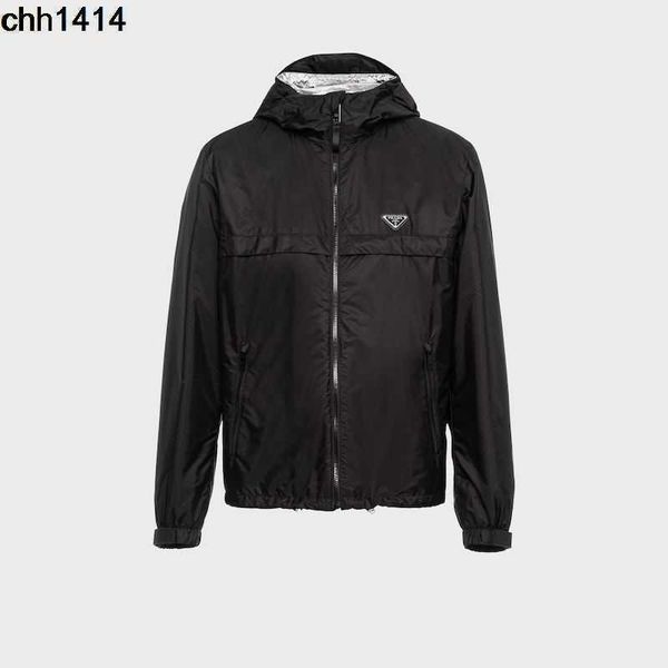men's jacket hooded coat autumn popular new business leisure fashion brand thin spring and autumn, Black