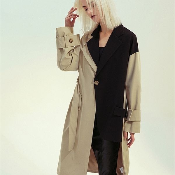 women's trench coats deat fashion women's trench coat loose single button irregular slit contrast color patchwork windbreaker autu, Tan;black
women's trench coats deat fashion women's trench coat loose single button irregular slit contrast color patchwork windbreaker autu, Tan;black
