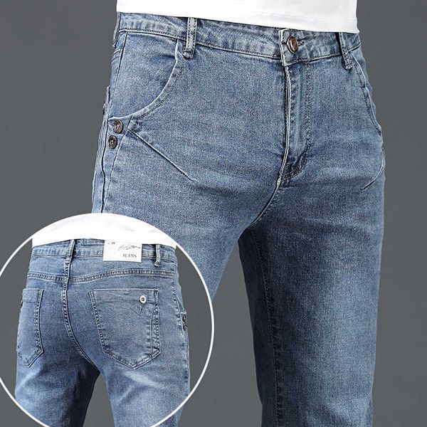 men's jeans men brand skinny slim joggers stretch casual blue classic version fashion youth male denim pants 220923
men's jeans men brand skinny slim joggers stretch casual blue classic version fashion youth male denim pants 220923
