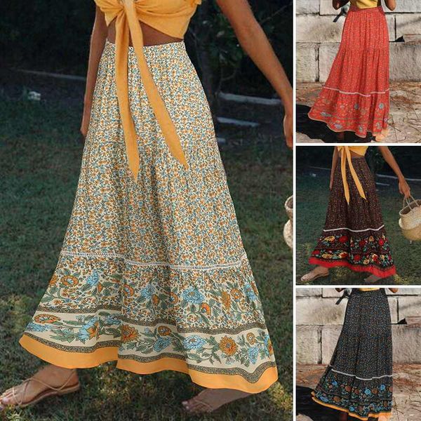 women summer sundress zanzea bohemian printed maxi skirts casual elastic high waist vestidos female floral ruffle robe
women summer sundress zanzea bohemian printed maxi skirts casual elastic high waist vestidos female floral ruffle robe