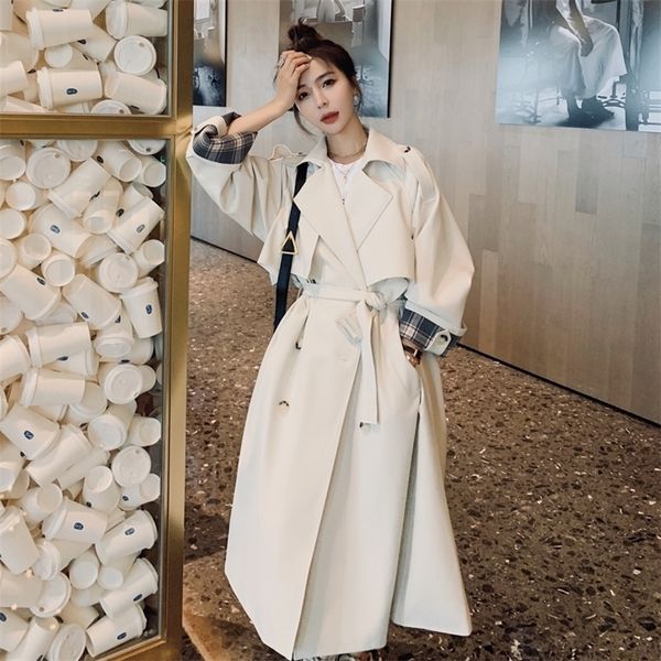 women's trench coats brand loose oversize doublebreasted long trench coat for women duster coat windbreaker lady outerwear spring autum, Tan;black
women's trench coats brand loose oversize doublebreasted long trench coat for women duster coat windbreaker lady outerwear spring autum, Tan;black