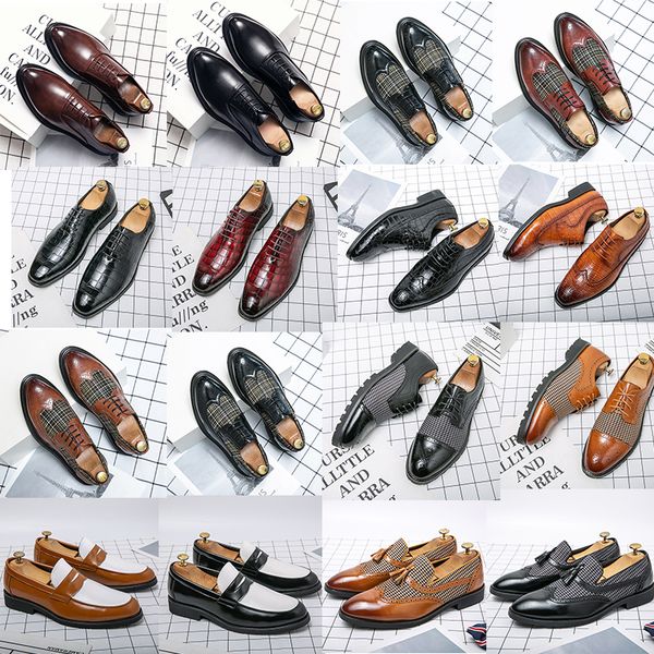 luxury brogue pattern men's handmade tassel solid color stitching crocodile pattern round toe fashion business shoes loafers multi size, Black
luxury brogue pattern men's handmade tassel solid color stitching crocodile pattern round toe fashion business shoes loafers multi size, Black