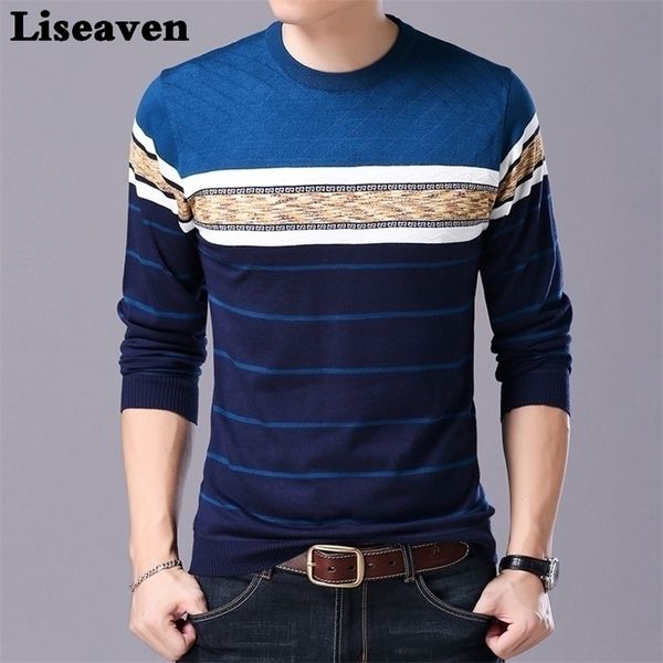 men's sweaters liseaven men sweater o-neck casual striped sweaters autumn winter brand mens pullovers 220926, White;black
men's sweaters liseaven men sweater o-neck casual striped sweaters autumn winter brand mens pullovers 220926, White;black