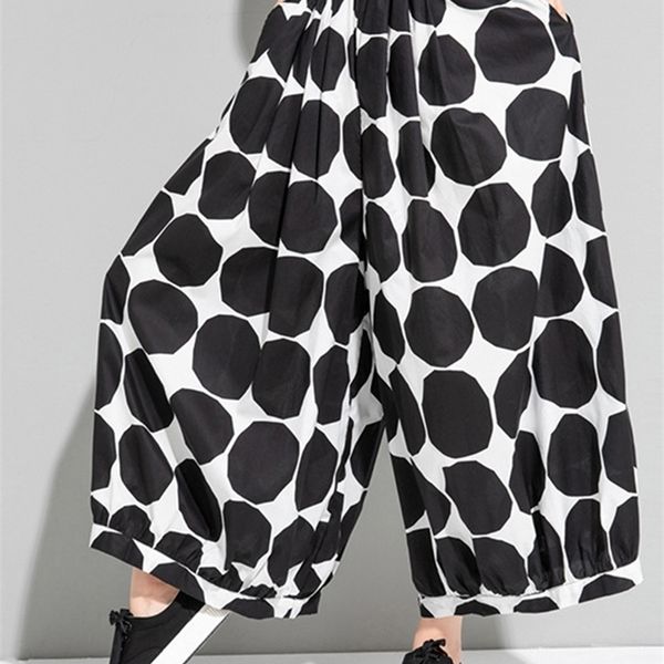 women's pants capris eam high elastic waist black dot printed long wide leg trousers loose fit pants women fashion spring autumn 1de698, Black;white
women's pants capris eam high elastic waist black dot printed long wide leg trousers loose fit pants women fashion spring autumn 1de698, Black;white