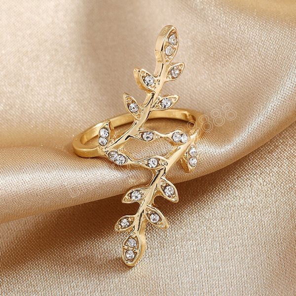 women rhinestone tree branch leaves gold color ring elegant wedding rings knuckle finger fashion jewelry gift, Silver
women rhinestone tree branch leaves gold color ring elegant wedding rings knuckle finger fashion jewelry gift, Silver