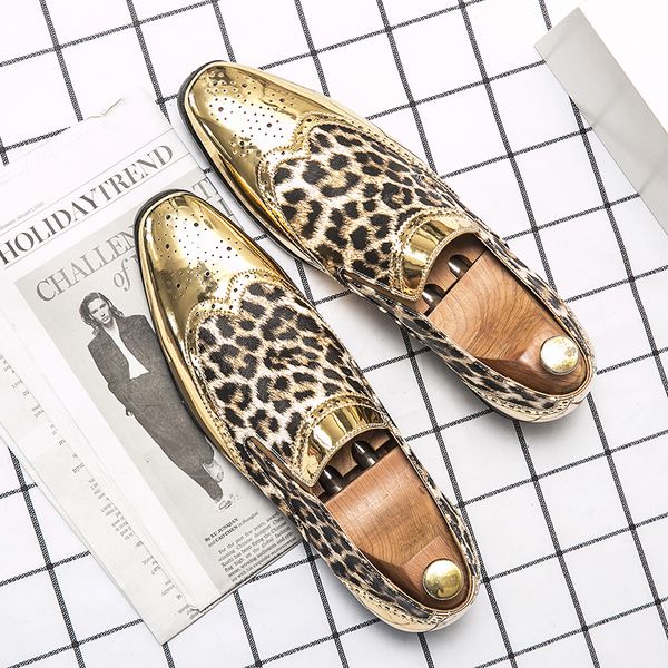 bullock leopard print loafers men casual shoes leather gold silver classic trend pointed slip-on youth british daily party wedding business, Black
bullock leopard print loafers men casual shoes leather gold silver classic trend pointed slip-on youth british daily party wedding business, Black