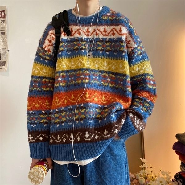 men's sweaters fashion colorblock knit sweater winter thickened pullover harajuku round neck loose shirt jacket men korean clothes 2209, White;black
men's sweaters fashion colorblock knit sweater winter thickened pullover harajuku round neck loose shirt jacket men korean clothes 2209, White;black