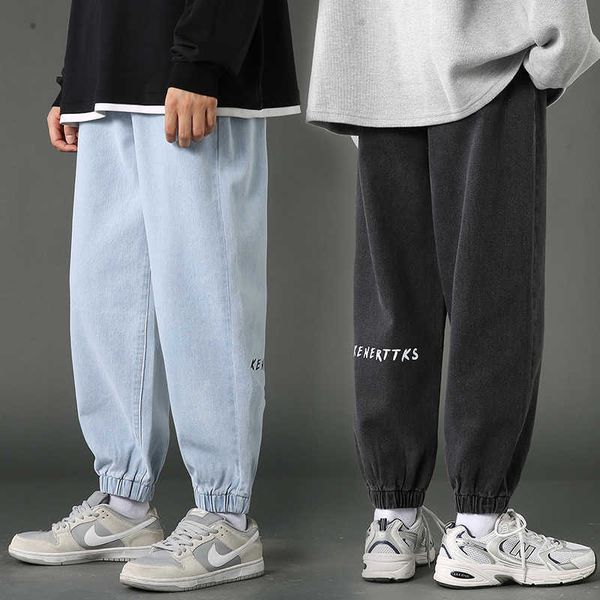 men's jeans autumn men ankle pants binding feet printing fashion loose simplicity male streetwear dance denim jogging pants 220923, Blue
men's jeans autumn men ankle pants binding feet printing fashion loose simplicity male streetwear dance denim jogging pants 220923, Blue