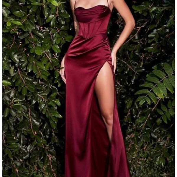 party dresses corsets prom dress formal evening spaghetti strap short sleeve floor length satin with ruched slit robes de 220923, White;black
party dresses corsets prom dress formal evening spaghetti strap short sleeve floor length satin with ruched slit robes de 220923, White;black