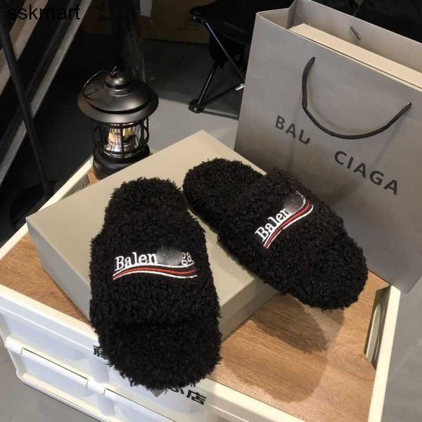 slippers designer luxury balencaigass paris new lamb wool slippers women versatile aristocratic family alphabet embroidery one word high end, Black
slippers designer luxury balencaigass paris new lamb wool slippers women versatile aristocratic family alphabet embroidery one word high end, Black
