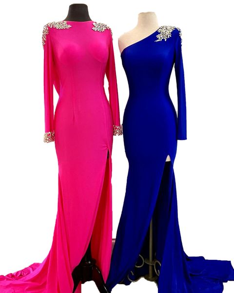pink prom dress 2k23 ab stones long sleeve stretch lycra side leg slit sweep train met gala pageant gown cowl back evening wedding party hoc, Red
pink prom dress 2k23 ab stones long sleeve stretch lycra side leg slit sweep train met gala pageant gown cowl back evening wedding party hoc, Red