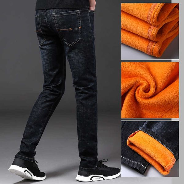 men's jeans regular fit fleece thickened winter business straight slim denim trousers male classic brand thermal pants 220923, Blue
men's jeans regular fit fleece thickened winter business straight slim denim trousers male classic brand thermal pants 220923, Blue