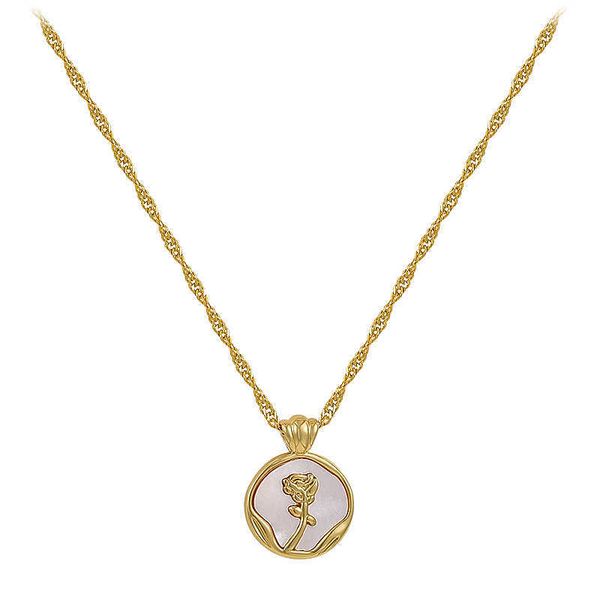 Daily Outfit Thin Neck Chain Irregular Round Shell Metal Rose Pendant Stainless Steel Necklace For Women's Party Luxury Jewelry
Daily Outfit Thin Neck Chain Irregular Round Shell Metal Rose Pendant Stainless Steel Necklace For Women's Party Luxury Jewelry