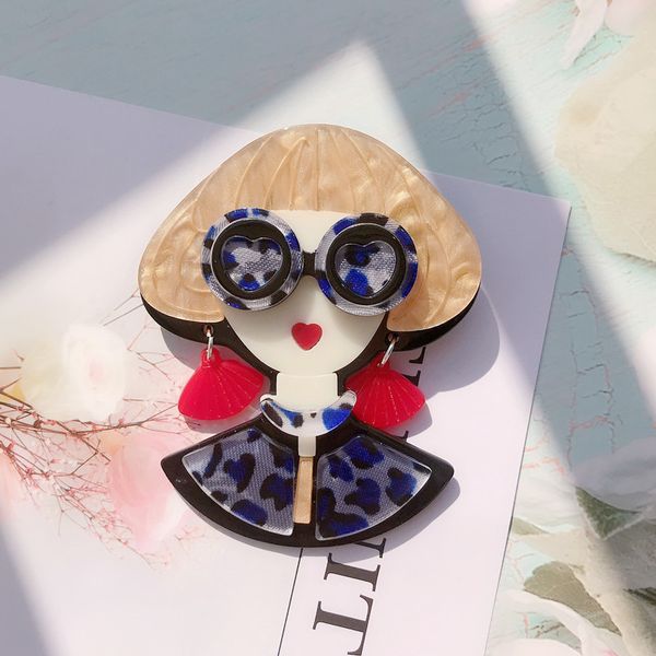cute ethnic glasses girl brooch cartoon acrylic pin female suit accessories badge ornaments, Gray
cute ethnic glasses girl brooch cartoon acrylic pin female suit accessories badge ornaments, Gray