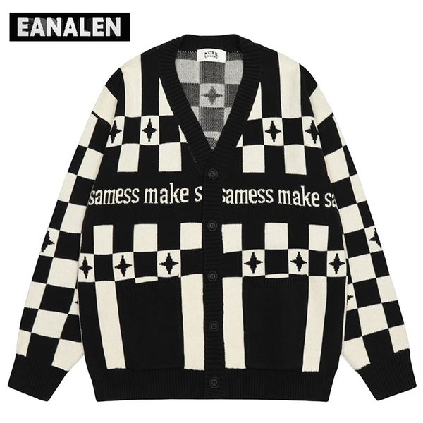 men's sweaters harajuku black brown diamond geometric oversized jumper cardigan sweater men's vintage y2k grandpa ugly knit sweate, White;black
men's sweaters harajuku black brown diamond geometric oversized jumper cardigan sweater men's vintage y2k grandpa ugly knit sweate, White;black