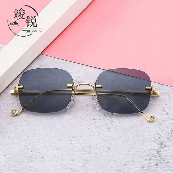 sunglassmesh red same style personality frameless sunglasses square fashion metallic 7150, White;black
sunglassmesh red same style personality frameless sunglasses square fashion metallic 7150, White;black
