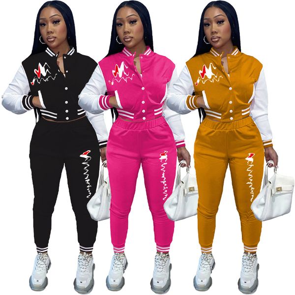 q6069 autumn new embroidery printed tracksuits for women long sleeve cardigan button and sports pants baseball uniform 2 piece sets, Gray
q6069 autumn new embroidery printed tracksuits for women long sleeve cardigan button and sports pants baseball uniform 2 piece sets, Gray