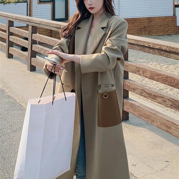 women's trench coats ewq office lady khaki overcoats single breasted turndown collar women's windbreaker autumn fashion loose tren, Tan;black
women's trench coats ewq office lady khaki overcoats single breasted turndown collar women's windbreaker autumn fashion loose tren, Tan;black