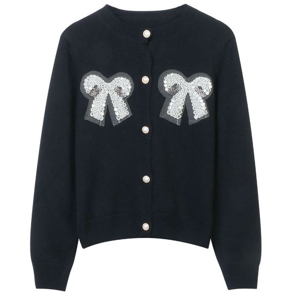 901 2022 runway autumn women's sweaters brand same style crew neck black white long sleeve cardigan women's mingmei, White;black
901 2022 runway autumn women's sweaters brand same style crew neck black white long sleeve cardigan women's mingmei, White;black