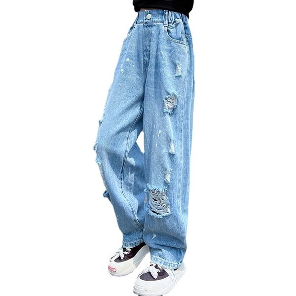 jeans girls ripped spring autumn korean denim trousers kids clothing for teenager loose casual straight pants 8 10 12 14 yrs 220923, Blue
jeans girls ripped spring autumn korean denim trousers kids clothing for teenager loose casual straight pants 8 10 12 14 yrs 220923, Blue