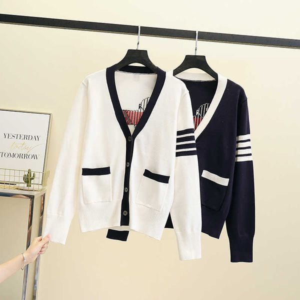 women's sweaters 2021 fall spring cardigan sweater y2k sweaters korean fashion knitted long sleeve clothes kawaii women casual clothi, White;black
women's sweaters 2021 fall spring cardigan sweater y2k sweaters korean fashion knitted long sleeve clothes kawaii women casual clothi, White;black