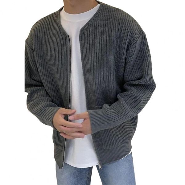 men's sweaters men coat long sleeves solid color zipper closure pockets thick keep warm cardigan loose zip up autumn sweater coat 22092, White;black
men's sweaters men coat long sleeves solid color zipper closure pockets thick keep warm cardigan loose zip up autumn sweater coat 22092, White;black